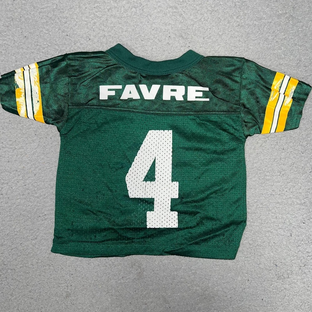 VTG Logo Athletic Green Bay Packers Brett Favre Jersey Toddler 12M Green #4 Tee